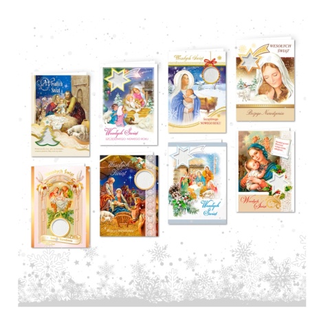 KARNET KARTKA B6 OKOLICZNOŚCIOWA RELIGIJNA Z OPŁATKIEM BOŻE NARODZENIE ŚWIĘTA KB3BN , DELTA GRAPHIX