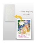 KARNET KARTKA B6 OKOLICZNOŚCIOWA RELIGIJNA Z OPŁATKIEM BOŻE NARODZENIE ŚWIĘTA KB3BN , DELTA GRAPHIX