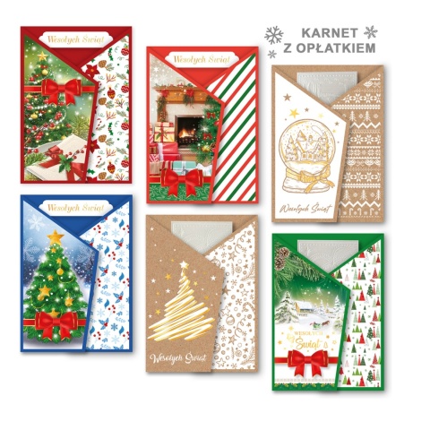 KARNET KARTKA B6 OKOLICZNOŚCIOWA Z OPŁATKIEM BOŻE NARODZENIE ŚWIĘTA WB3BN , DELTA GRAPHIX