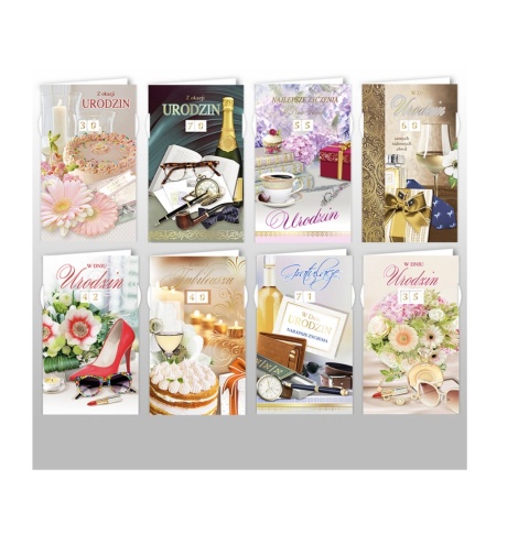 KARNET KARTKA DL OKOLICZNOŚCIOWA URODZINOWA PRZESUWNA DATA GB3UR , DELTA GRAPHIX