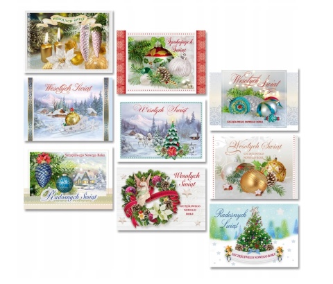 KARTKA POCZTÓWKA ŚWIĄTECZNA ŚWIECKA BOŻE NARODZENIE BROKAT PBR BN , DELTA GRAPHIX