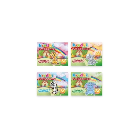 KREDKI ŚWIECOWE 12 KOLORÓW JUMBO PREMIUM 7712 , PENWORD