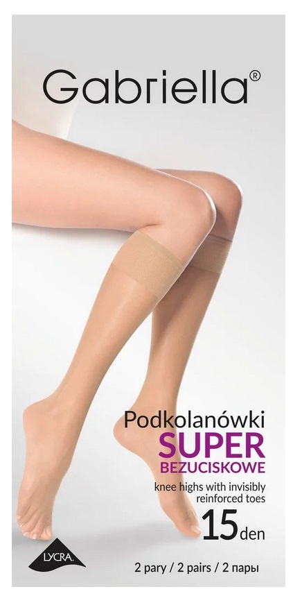 PODKOLANÓWKI SUPER BEZUCISKOWE 2 PARY NOCCIOLA CODE 504 , GABRIELLA