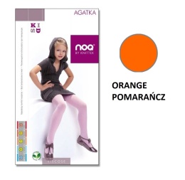 RAJSTOPY DZIECIĘCE AGATKA 116-122 ORANGE POMARAŃCZ DDR0002 , NOQ KNITTEX
