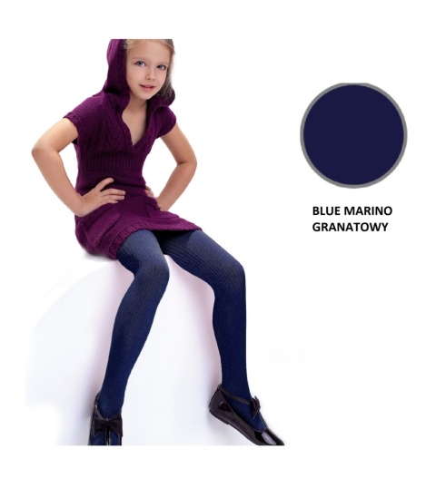 RAJSTOPY DZIECIĘCE AGATKA 128-134 BLU MARINO GRANAT DDR0002 , NOQ KNITTEX