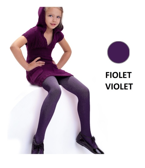 RAJSTOPY DZIECIĘCE AGATKA 134-140 FIOLET VIOLET DDR0002 , NOQ KNITTEX