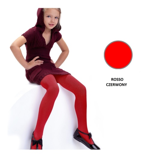 RAJSTOPY DZIECIĘCE AGATKA 92-98 ROSSO CZERWONY DDR0002 , NOQ KNITTEX