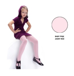 RAJSTOPY DZIECIĘCE AGATKA122-128 BABY PINK DDR0002 , NOQ KNITTEX