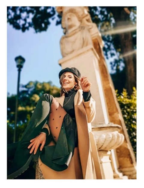 RAJSTOPY WZOROWANE EMILY SERDUSZKA 20 den 4 NERO CODE 495 , GABRIELLA