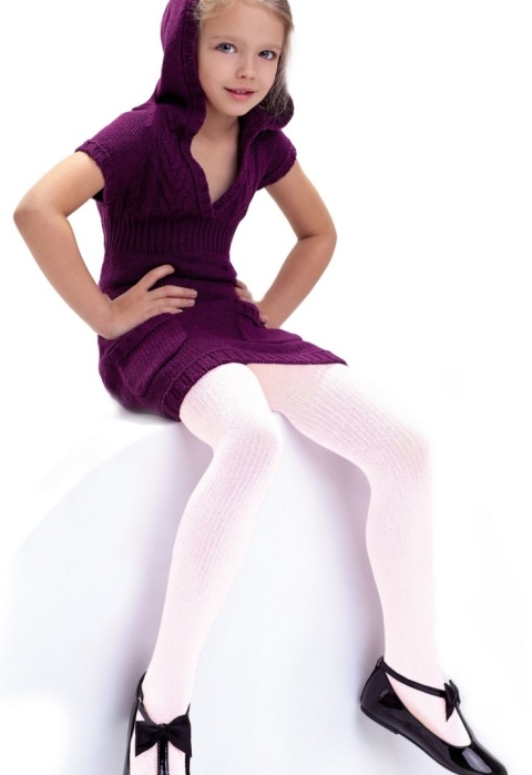 RAJSTOPYDZIECIĘCE AGATKA 128-134 BABY PINK DDR0002 , NOQ KNITTEX