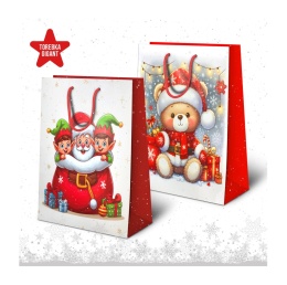 TOREBKA OZDOBNA GIGANT ŚWIĄTECZNA BOŻE NARODZENIE LUKSUSOWA ZŁOCONA TG411BN , DELTA GRAPHIX