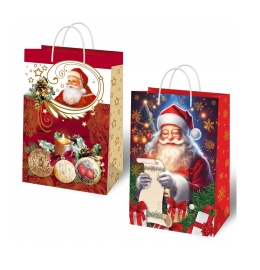 TOREBKA OZDOBNA ŚREDNIA ŚWIĄTECZNA BOŻE NARODZENIE MIKOŁAJ TS429BN , DELTA GRAPHIX