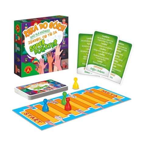 GRA PLANSZOWA QUIZ RĘKA DO GÓRY! ZGADNIJ CO TO ZA SUPERBOHATER , ALEXANDER