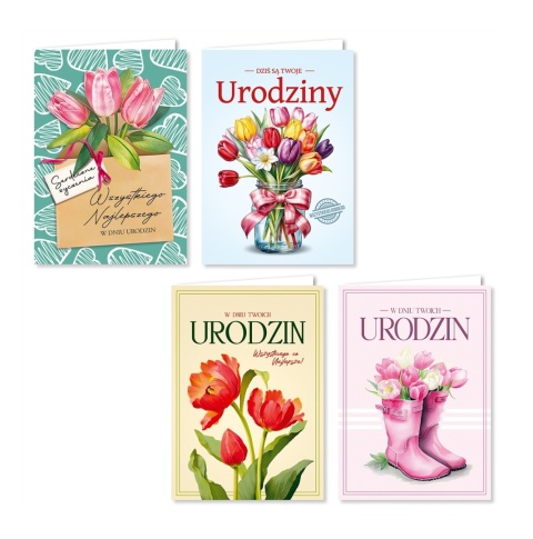 KARNET KARTKA B6 OKOLICZNOŚCIOWA URODZINOWA BROKATOWANA KB4UR , DELTA GRAPHIX