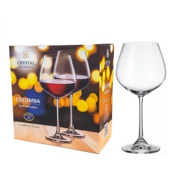 KIELISZKI KRYSZTAŁOWE DO WINA CZERWONEGO 640 ml 2 sztuki , COLUMBA