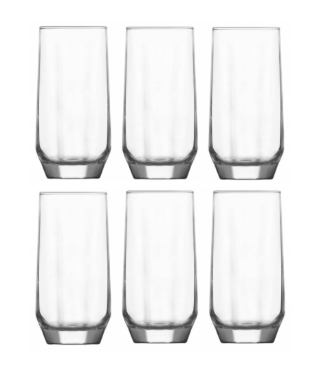 KOMPLET 6 SZKLANEK 385 ml CC DO NAPOJÓW DIA25F SOFT DRINK , LAV