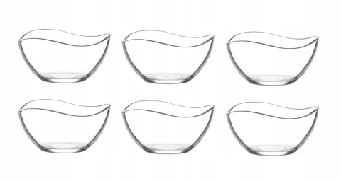 KOMPLET 6 sztuk SALATEREK MISEK MISECZEK SZKALNYCH NA PRZEKĄSKI 12 cm VIR261F , LAV