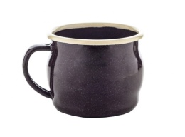 KUBEK EMALIOWANY BARYŁKA 8 CM / 0,35 L - BRĄZ , BELIS