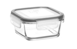 POJEMNIK SZKLANY Z POKRYWĄ 375 ml FRESCO ZAMYKANY NA ŻYWNOŚĆ , LAV