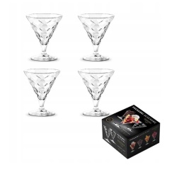PUCHARKI DO LODÓW 4 sztuki DESERÓW PRESTIGE BLISS SZKŁO KRYSTALICZNE , BOHEMIA