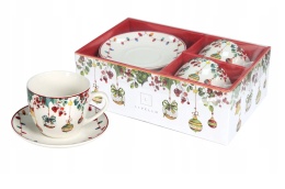 ZESTAW FILIŻANKI 250 ml ZE SPODKAMI 2 SZTUKI FILIŻANKA ZE SPODKIEM CR2-S4 , LIVELLO